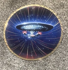 1994 Star Trek Voyagers USS Enterprise NCC-1701-D Hamilton Plate