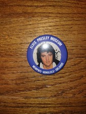 Elvis Presley Pinback Button Elvis Presley Museum Memphis-Honolulu-Orlando