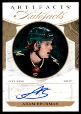 2022-23 UPPER DECK ARTIFACTS AUTO FACTS ADAM BECKMAN AUTO MINNESOTA WILD #AF-AB
