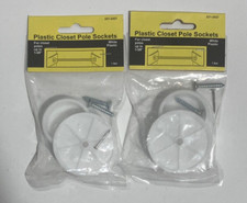 2x Pairs- Closet Rod Holder Shower pole end Support curtain 1-3/8" tool