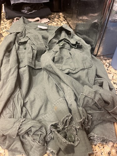 Boys Army Style Jacket Size XS Fits Like Adult XS Olive Drab Color - Picture 3 of 5