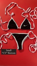 NWT Black Nike Logo Bikini Top And Bottom Swimsuit Small
