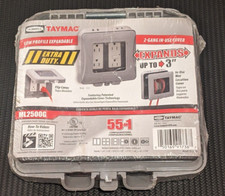 TayMac ML2500G Gray Square Horizontal/Vertical 2-Gang In-Use Cover-Outdoor-GFCI