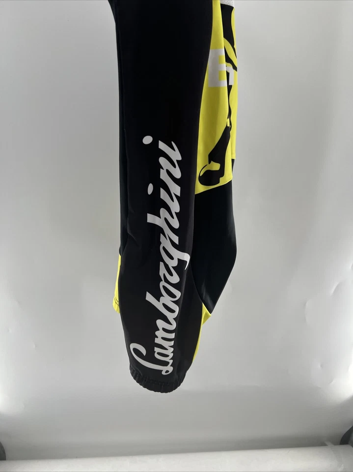 Traje de ciclismo Bianchi para hombre negro amarillo talla 2XL XXL Lamborghini diseño raro Foto 2 de 4