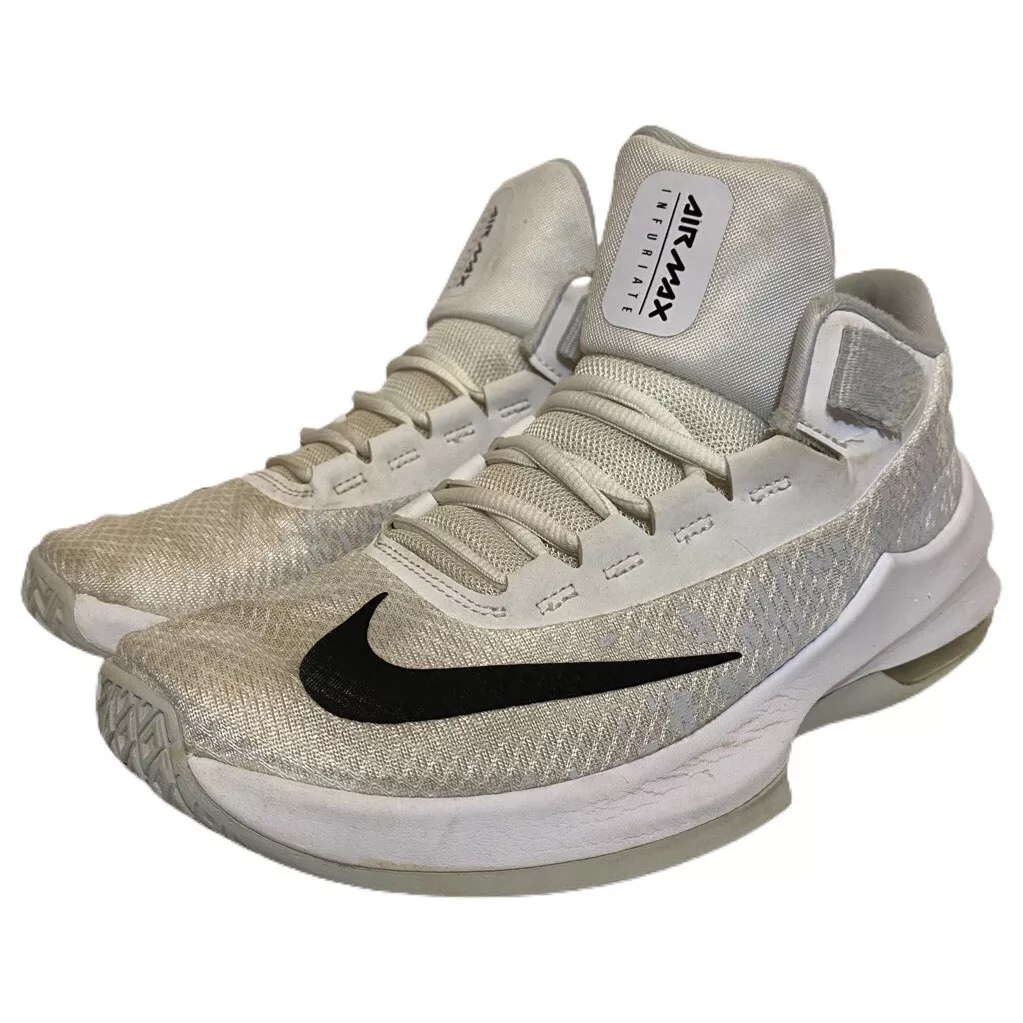 Nike Mens 2018 Air Max Infuriate Mid Basketball Shoes White AA7066-100 Size 7 | eBay