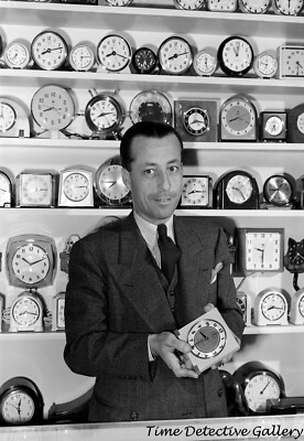 A Jeweler Offering Clocks, San Leandro, Calif. -  1942 - Historic Photo Print