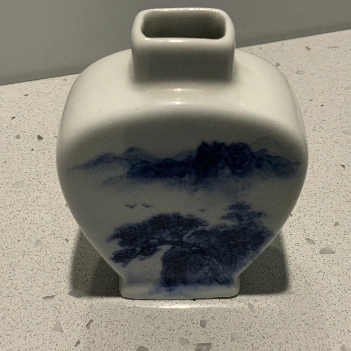 Hand Painted Ming Village Vintage Vase