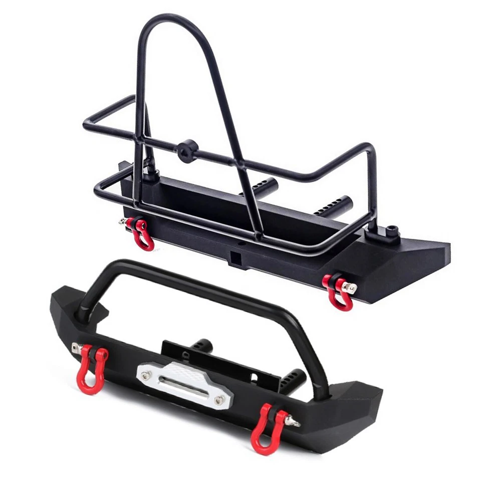 Metal Front Rear Bumper For 1/10 RC Axial SCX10 90046 SCX10 III AXI03007 Crawler - Image 3 of 4