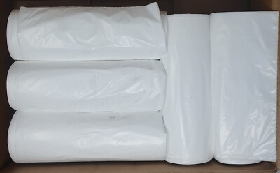 Medline EVSBL40461W 40'' x 46'' Medium Bin Liner Roll White Trash Liners 125 Bags