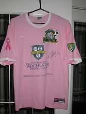 Rochester Rhinos Game/Match Worn/Used USL 2009 Pink Soccer Jersey - Nurse, Auto.