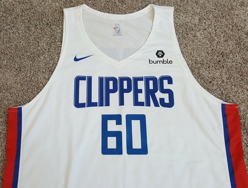 NIKE LOS ANGELES CLIPPERS TEAM ISSUED HOME JERSEY #56 WHITE 867770 (SIZE 3XLT)