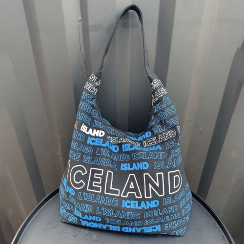 Iceland Letter Ins Canvas Shoulder Bag Vest Shape Fashion Handbag  Girl/Ladies - Picture 1 of 12