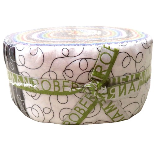Robert Kaufman Skinny Strips Kona Solids Snow – Vorgeschnittene Stoffstreifen 3,5 Cm, 40 Stück, 100% Baumwolle