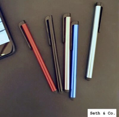 SETH & CO 5 x Aluminium Touch Screen Stylus Pens Pen Soft Tip for Mobile Phone Tablet SLIM