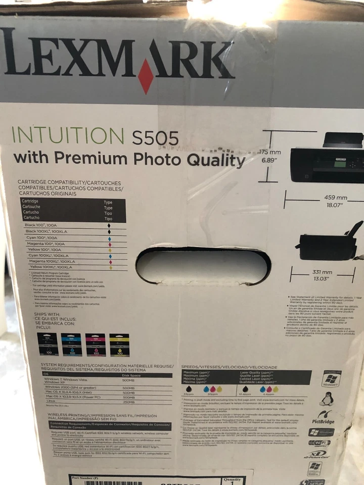 Lexmark Intuition S505 with Box Print, Copy, Scan Wireless Connectivity Printer - Image 4 of 4