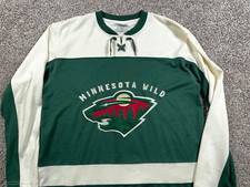 Mighty Mac Minnesota Wild Hockey Jersey Youth Large (16-18) Green Lace Neckline