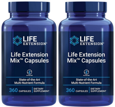Life Extension Mix 360 Caps x 2 pack ***value pack x 2 bottles ********