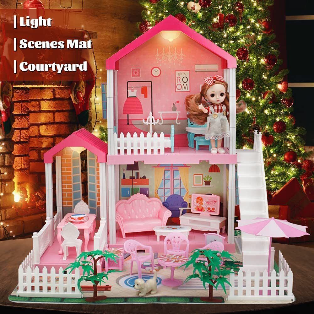 Dollhouse Dream House Doll House with 3 Doll Toy, Princess Castle Tiny House  Building Kit, Toddler Playhouse Gift DIY Building for 3 4 5 6 7 8 Year Old  Girls - Yahoo Shopping