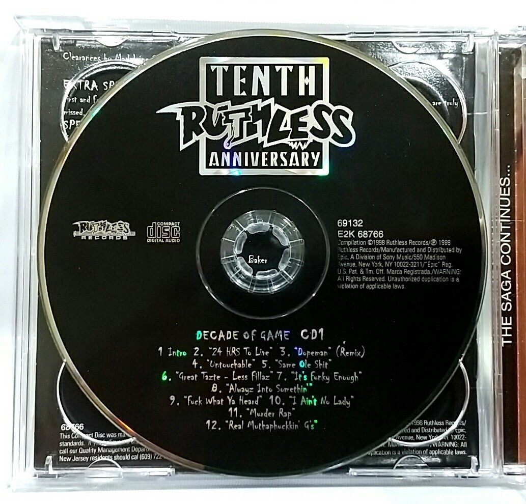 CD) Ruthless Records Tenth Anniversary Comp - Decade Of Game, US