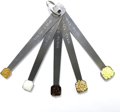   Measuring Spoons Set, 1/3 Tsp, 1/4 Tsp, 3/16 Tsp, 1/8 Tsp, 1/16 Tsp, Mini M...