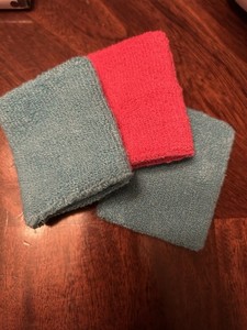Lot Of 3 Neon Wrist Sweatbands 