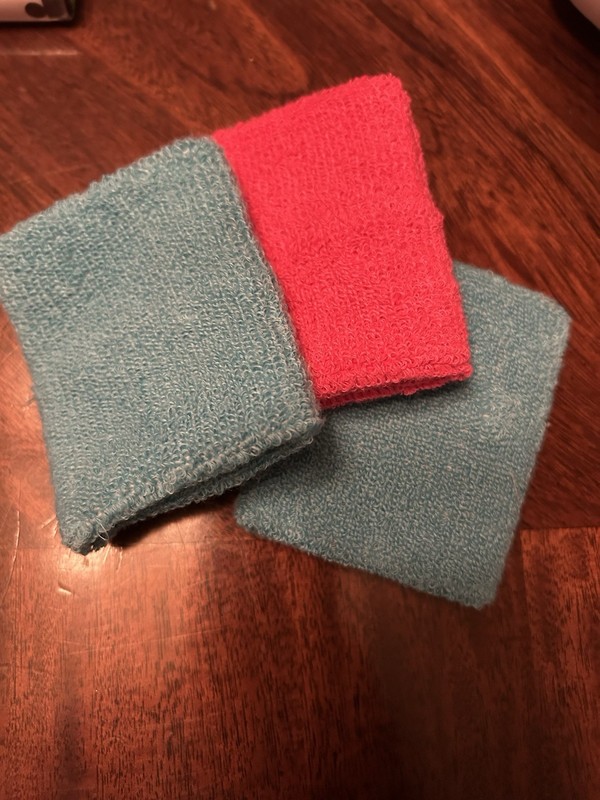 Lot Of 3 Neon Wrist Sweatbands 