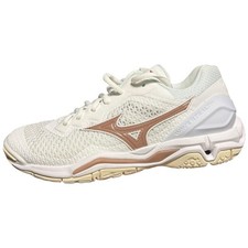 Image of Mizuno Wave Stealth V Handball Netball Court Shoes White UK 5 EUR 38 X1GB180036
