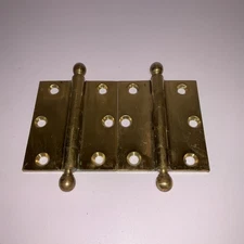Antique Style Brass Cabinet/Door Hinges 3” x 2½” Ball Tip Lot Of 2