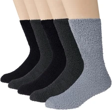 Mens Fuzzy Socks, Warm Winter Fluffy Cozy Slipper Fleece Socks for Men