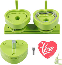57Mm Heart-Shaped Button Mold for Slide Rail Button Maker Machine Green Resin