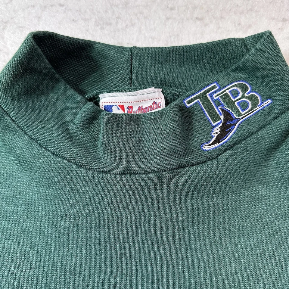 Tampa Bay Devil Rays Mock Neck Turtleneck Majestic Vintage Shirt MLB 90s MLB 2XL - Image 2 of 4