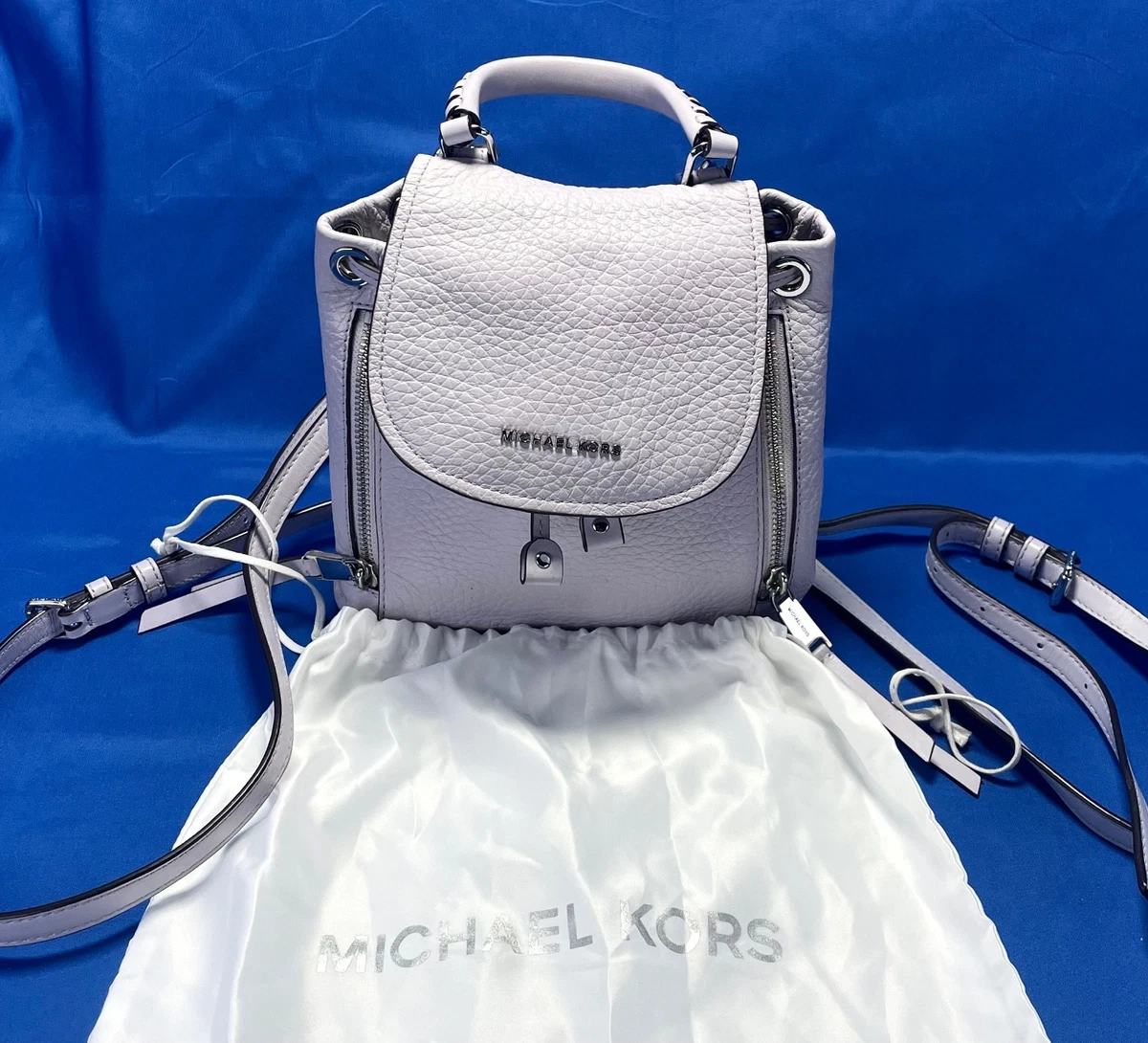 Michael Kors lavender Saffiano Leather Backpack with Matching Wallet MICHAEL KORS JAYCEE MEDIUM BACKPACK + WALLET SET MK GRAPHIC  main image 2