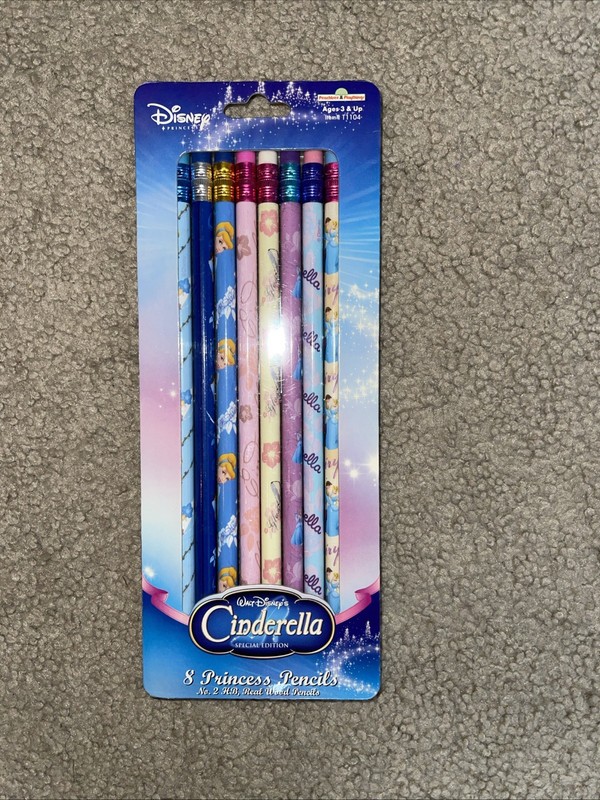 Disney Cinderella Pencils 8PC Disney Princess Peachtree Playthings 2005 #11104