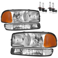 Headlights Bulbs for GMC Sierra 99-07 Yukon 00-06 Halogen Repl Drvr Pass