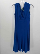 Pre-Owned Lauren Blue Size 8 Knee Length Short Sleeve Dress