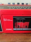 Vintage Realistic Mini Boom Box Cassette Player Portable Red Tested Working