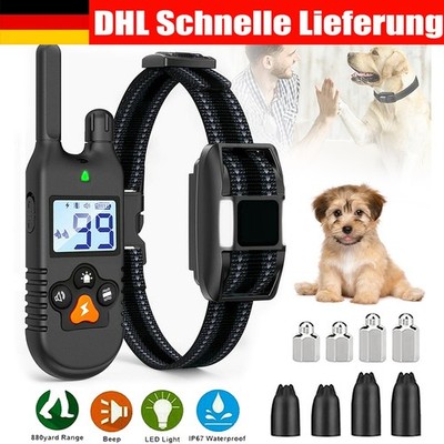 3000ft Remote Electric Pet Dog Training Collar Shock Anti Bark Rechargeable LCD