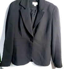 Ann Taylor Loft Women's Black Blazer Lined Jacket Size 2