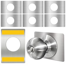 6 PCS Door Reinforcement Plate Door Handle Fixing Plate Bracket Door Lock Rep...
