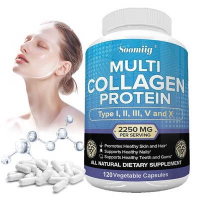 Multi Collagen Protein Supplement,Healthy Skin,Hair & Nails,120pcs capsules