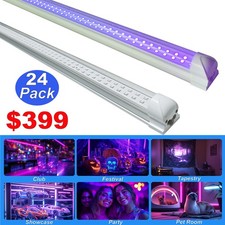 48" LED UV Black Light Bar Fixtures Ultraviolet Tube Led with US Plug for Party