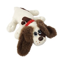 Pound Puppies Plush Dog Stuffed Animal Red Collar Brown Spots