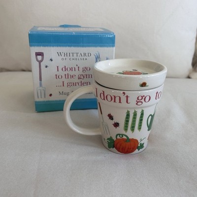 Whittard Becher I Don't Go to the Gym I Garten mit Deckel/Untersetzer Gartenliebhaber