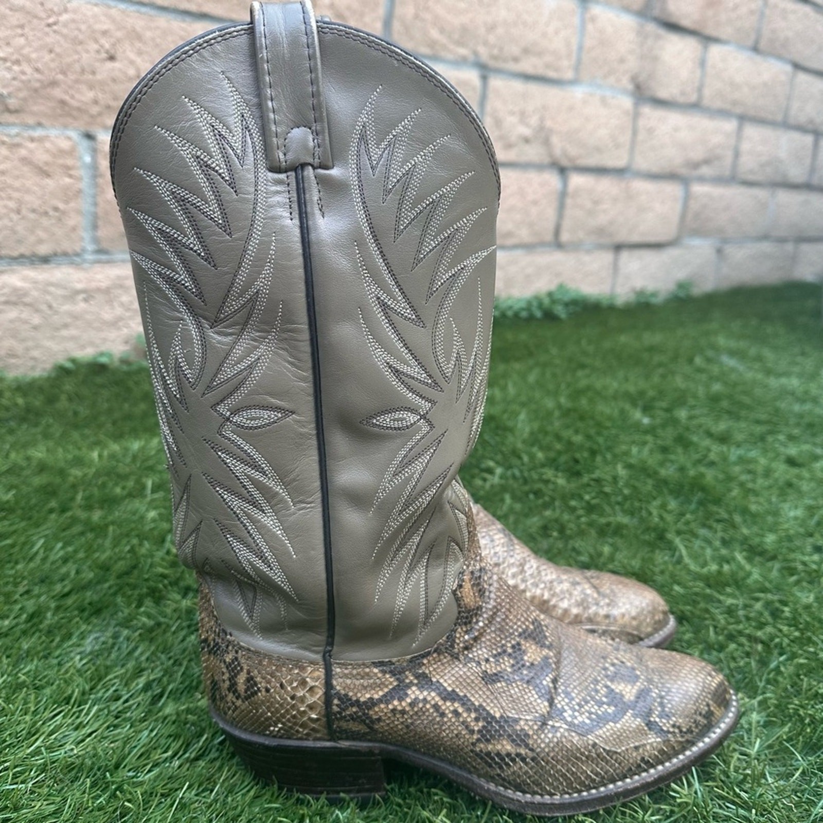 Vintage Dan Post Manning Python Boots Western Cow… - image 2