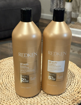 Redken All Soft Shampoo Argan Oil pH-Balanced Jumbo 33.8 fl oz / 1000 ml