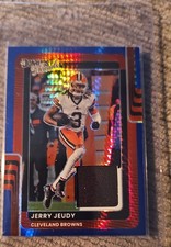 2025 Panini Donruss Optic - Donruss Threads Jerry Jeudy #DTBH-JJY Blue Hyper...