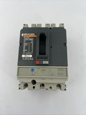 Merlin Gerin Compact NS100N 3P Leistungsschalter 80A TM80D Neu OVP