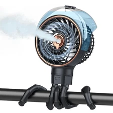 Stroller Fan with Mist, 100ml Misting Portable Fan for Stroller, Safe Baby Fa...
