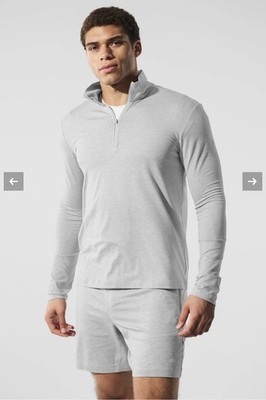 Brandneu mit Etikett - Alo Yoga Conquer 1/4 Reißverschluss Reform Langarm UVP 98 £ 