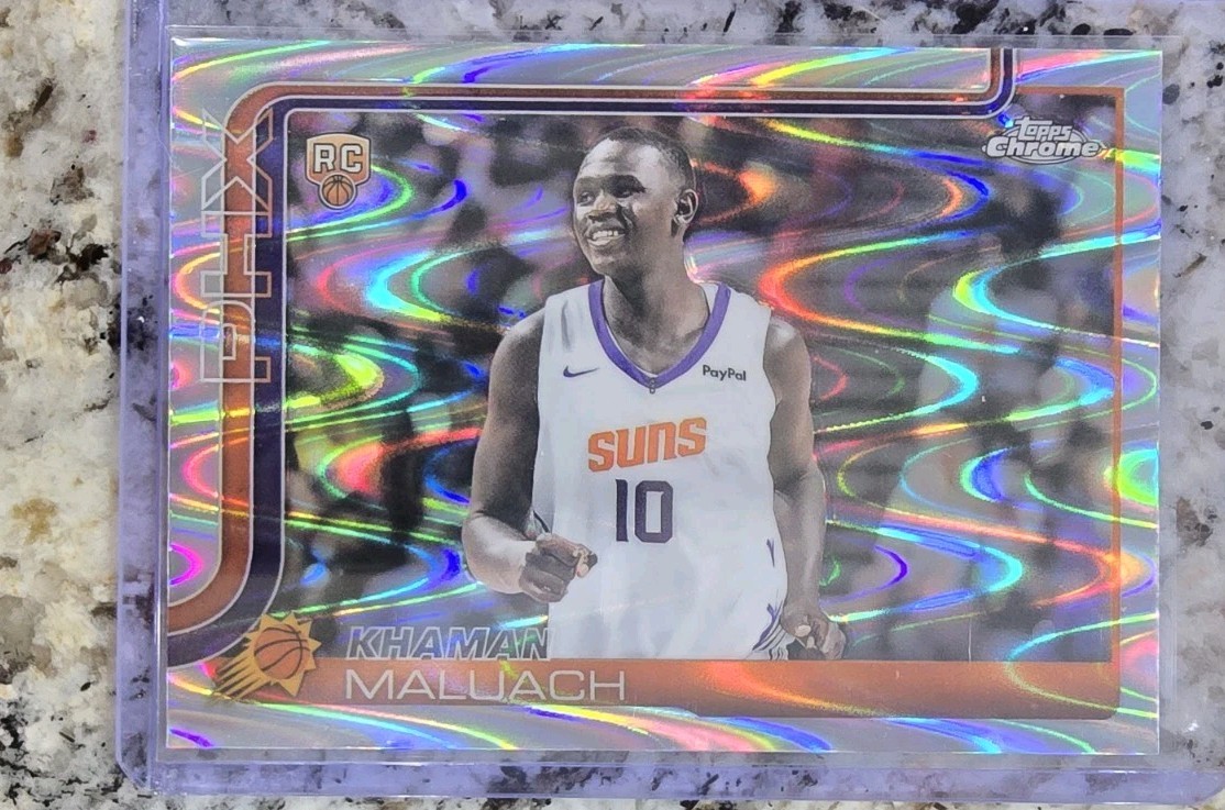 2025-26 Topps Chrome Khaman Maluach RC Raywave Refractor #260 Phoenix Suns